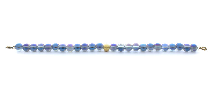 Aqua Aura Blue Orbit Bracelet with clasps - 6MM