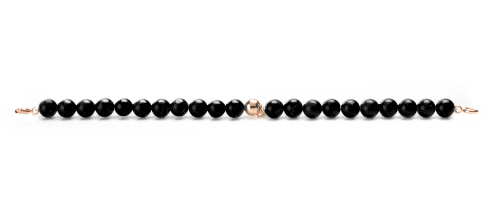 Onyx Orbit armband met Clasps - 6MM - Sparkling Jewels