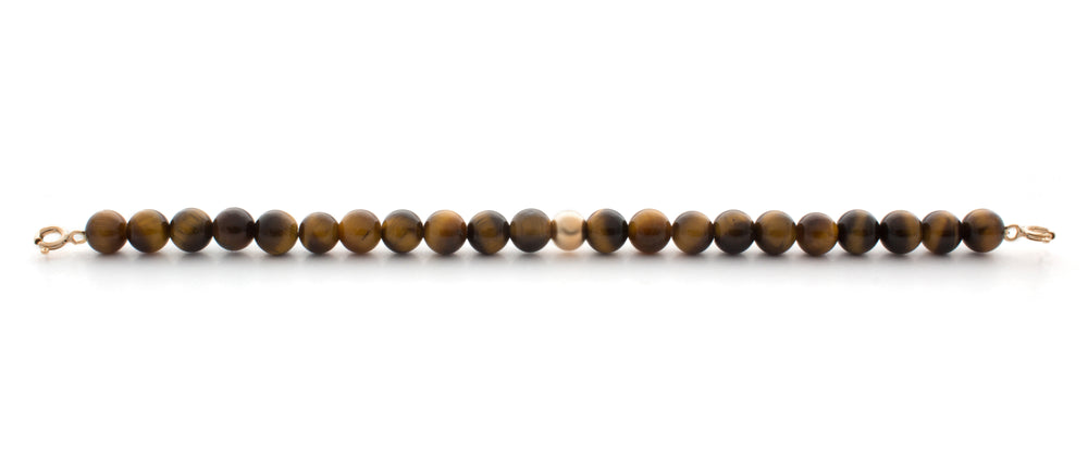 Tiger Eye Orbit armband met clasps - 6MM - Sparkling Jewels