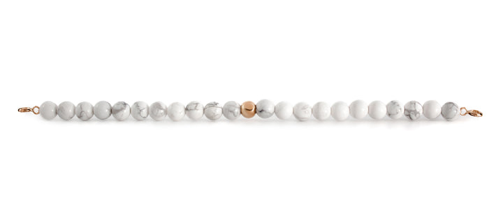 Howlite Orbit Bracelet with Clasps - 6MM - Sparkling Jewels