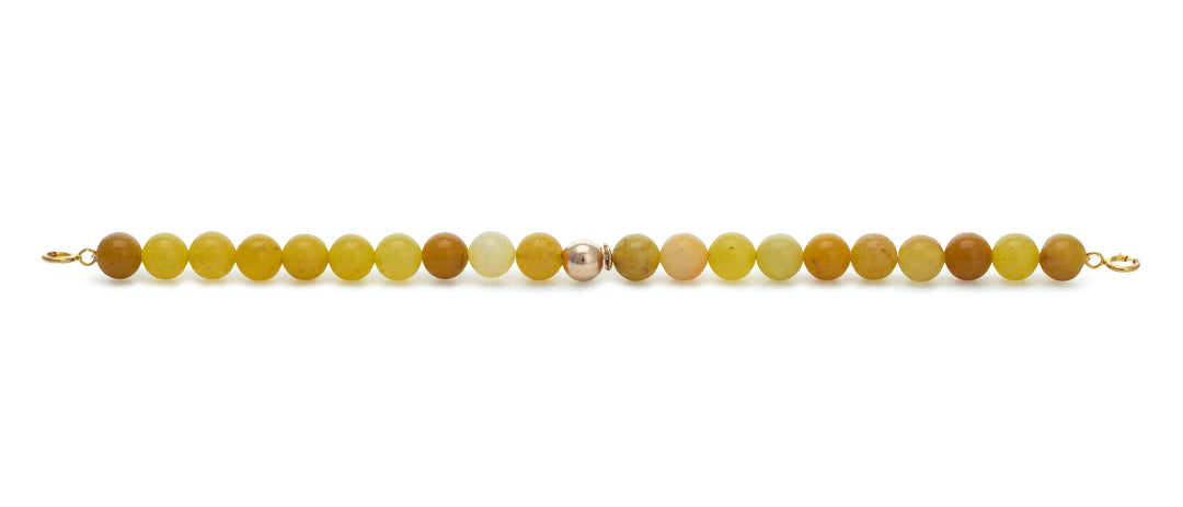 Yellow Jade Orbit Bracelets with clasps - 6MM - Sparkling Jewels