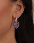 Amethyst Trillion Cut oorbellen en creolen van Sparkling