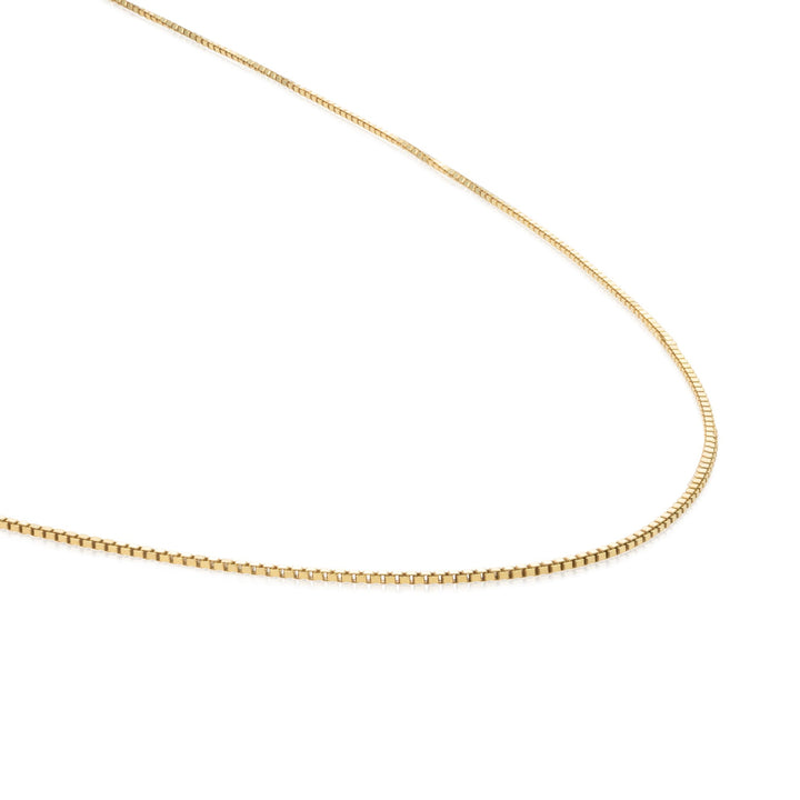 Quadratkasten Halskette | Gold -gelenkt