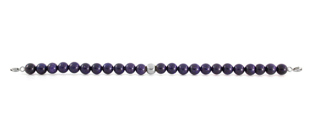 Goldstone Blue Orbit Bracelet with Clasps - 6MM - Sparkling Jewels